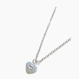 COACH Necklace with Heart-Shaped Pendant - Silver